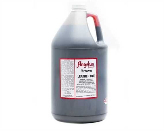 ANGELUS LEATHER DYE BROWN #014 1 GALLON/3.785 LITRE 