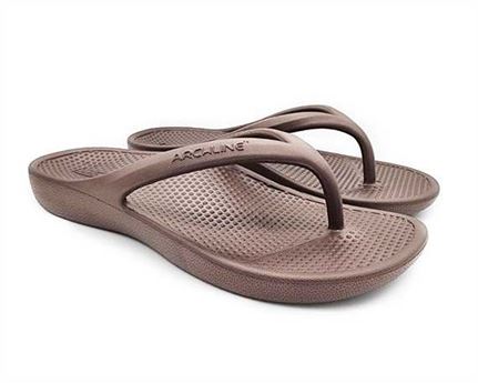 Archline Rebound Orthotic Thongs Size 38 Brown