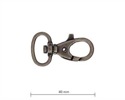 BAG DOCTOR BAG CLIP F1 ANTIQUE 15MM EYE 40MM LONG