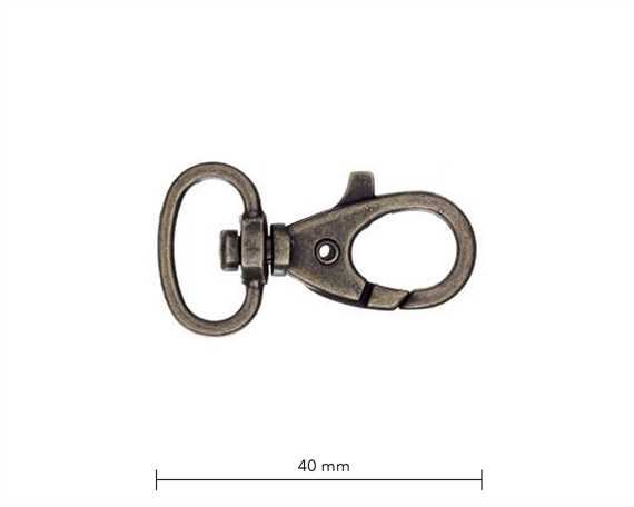 BAG DOCTOR BAG CLIP F1 ANTIQUE 15MM EYE 40MM LONG