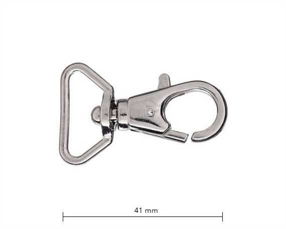 BAG DOCTOR BAG CLIP F3 NICKEL PLATE 20MM EYE 41MM LONG