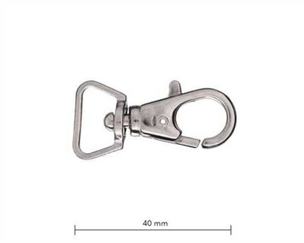 BAG DOCTOR BAG CLIP F3 NICKEL PLATE 15MM EYE 40MM LONG