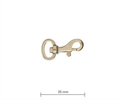 BAG DOCTOR BAG CLIP F4 GILT (GOLD COLOUR) 12MM EYE 35MM LONG