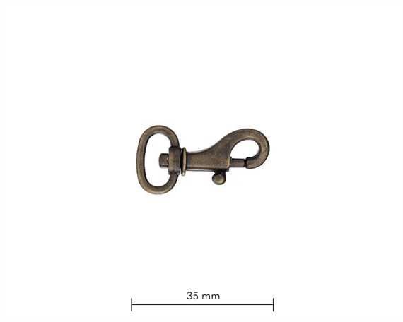 BAG DOCTOR BAG CLIP F4 ANTIQUE 12MM EYE 35MM LONG