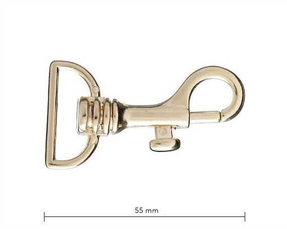 BAG DOCTOR BAG CLIP F5 GILT (GOLD COLOUR) 25MM EYE 55MM LONG