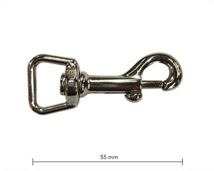 BAG DOCTOR BAG CLIP F5 NICKEL PLATE 15MM EYE 55MM LONG