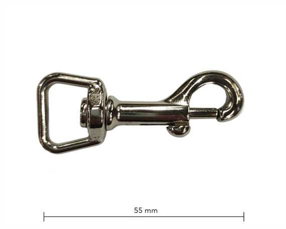 BAG DOCTOR BAG CLIP F5 NICKEL PLATE 15MM EYE 55MM LONG