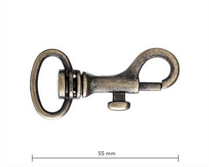 BAG DOCTOR BAG CLIP F6 ANTIQUE 20MM EYE 55MM LONG