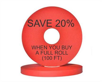 BioThane® BETA® ADJUSTABLE (1") 25MM CHERRY RD522 (PER L/FT)