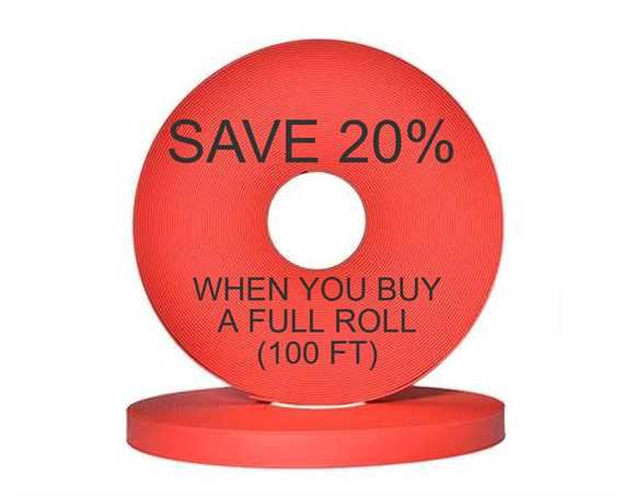 BioThane® BETA® ADJUSTABLE (1") 25MM CHERRY RD522 (PER L/FT)