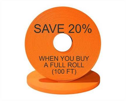 BioThane® BETA® ADJUSTABLE (5/8") 16MM FLURO ORANGE OR522 (PER L/FT)