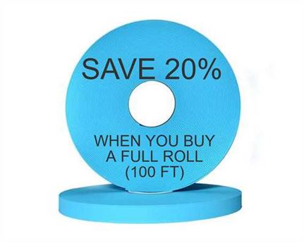 BioThane® BETA® ADJUSTABLE (1") 25MM PASTEL BLUE BU52H (PER L/FT)