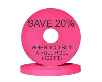 BioThane® BETA® ADJUSTABLE (3/4") 19MM PASSION FRUIT PK523 (PER L/FT)