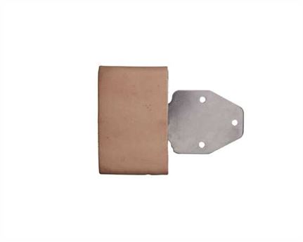 BUCKLE STAINLESS STEEL BLEVIN LEATHER COVERED 65MM (PAIR)