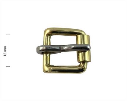 BUCKLE BRASS ROLLER HARNESS STAINLESS STEEL TONGUE 12MM