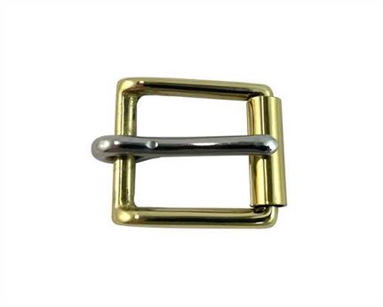 BUCKLE BRASS HARNESS NO ROLLER, SS TONGUE 25MM