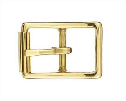 BUCKLE BRIDLE WITH ROLLER BRASS 25MM