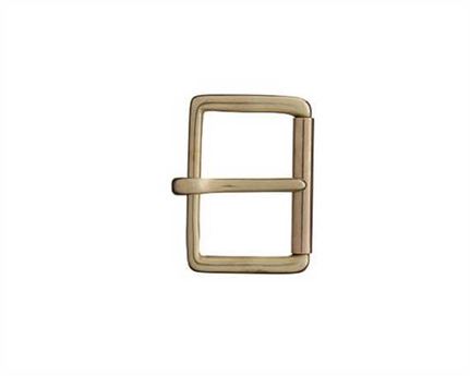 BUCKLE HALF MILITARY ROLLER ENGLISH BRASS 15MM