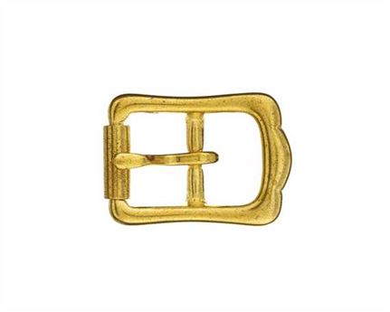 BUCKLE VIC BRIDLE ROLLER ENGLISH BRASS 15MM
