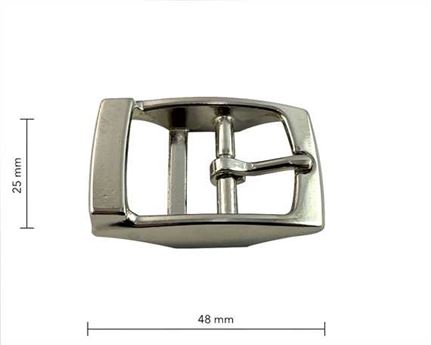 BUCKLE 2-BAR PET NICKEL PLATE 25MM