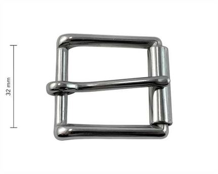 BUCKLE ROLLER HARNESS STAINLESS STEEL 32MM
