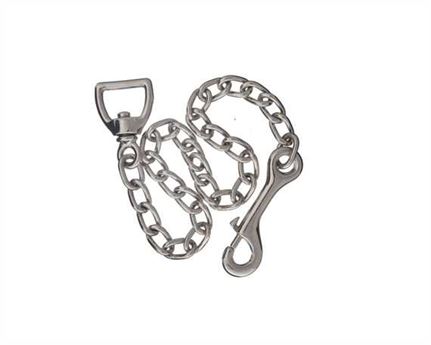 CHAIN LEAD HEAVY STALLION NICKEL PLATE 24''