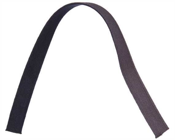 ELASTIC GIRTH ENGLISH BLACK/BROWN 16MM (PER L/MTR)