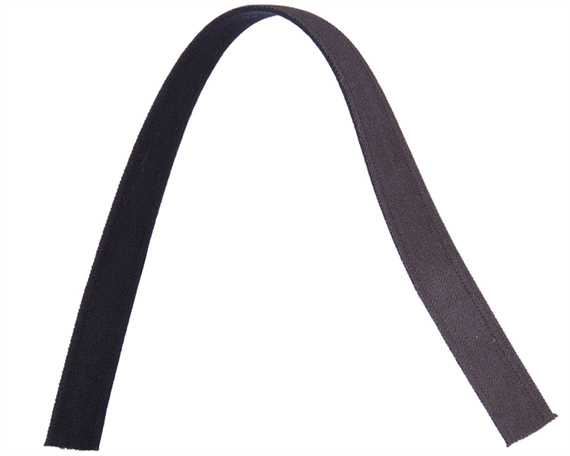 ELASTIC GIRTH ENGLISH BLACK/BROWN 19MM (PER L/MTR)