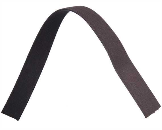 ELASTIC GIRTH ENGLISH BLACK/BROWN 25MM (PER L/MTR)