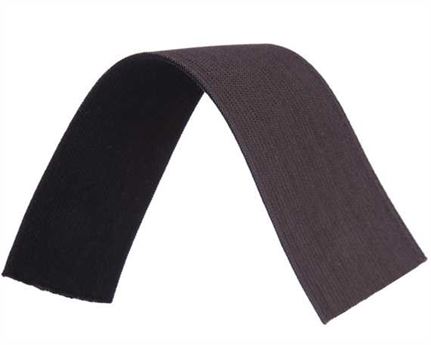 ELASTIC GIRTH ENGLISH BLACK/BROWN 51MM (PER L/MTR)