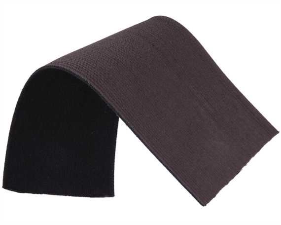 ELASTIC GIRTH ENGLISH BLACK/BROWN 76MM (PER L/MTR)