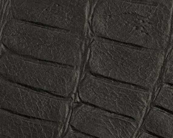 EUROLEDER KROKO PRINT BLACK ANILINE UPHOLSTERY LEATHER FULL COW HIDE