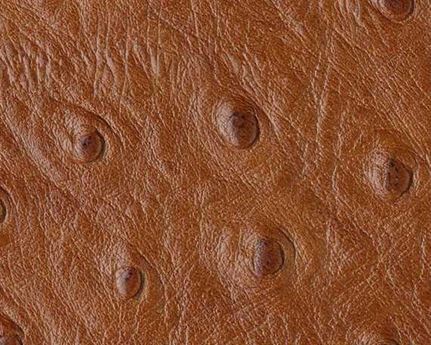 EUROLEDER OSTRICH PRINT COGNAC UPHOLSTERY LEATHER FULL COW HIDE
