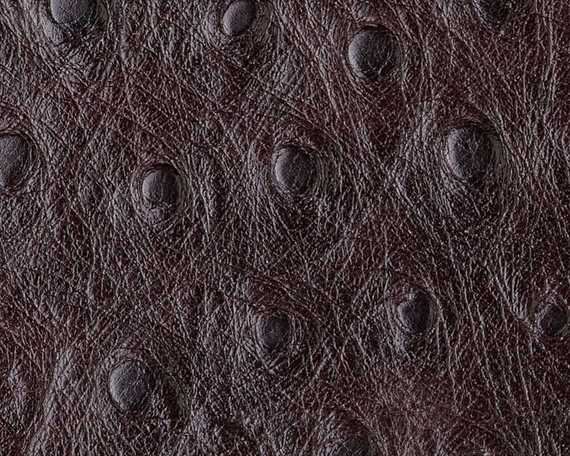 EUROLEDER OSTRICH PRINT MARRON UPHOLSTERY LEATHER FULL COW HIDE