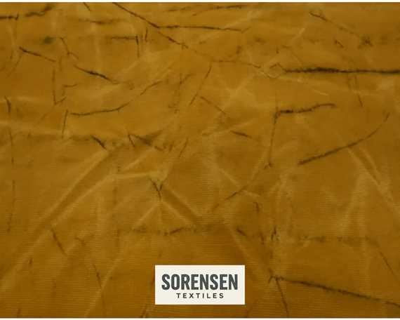 100% WAXED COTTON CANVAS TIE DYED 12oz MUSTARD #01 140cm Wide (Lineal Metre)