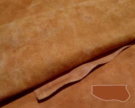 FRONTIER SUEDE SPLIT 1.3/1.5MM ORANGE (SQ FT)