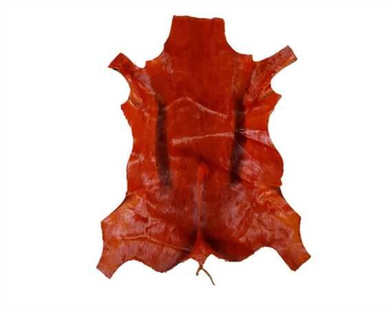HAIR ON SPRINGBOK ORANGE DYED LARGE PER HIDE