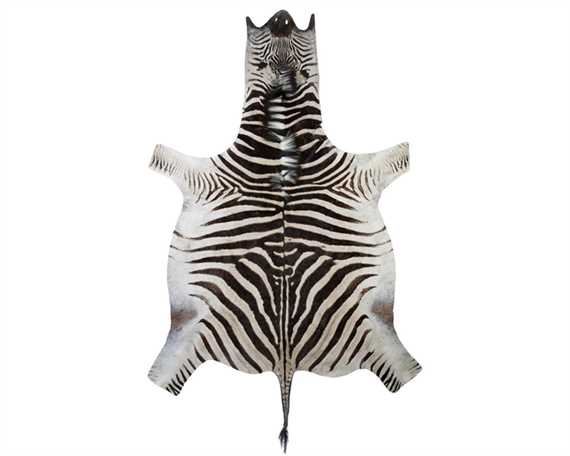 HAIR ON ZEBRA GENUINE EQUUS BUCHELLI NATURAL AA GRADE HIDES (EA)
