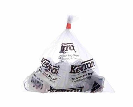 KEVRON GIANT CLICK TAGS ID30 CLEAR BAG OF 25