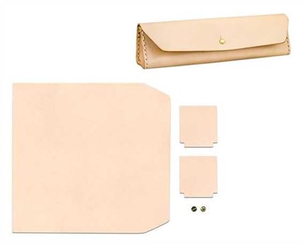 DIY KIT ROBBIN PENCIL CASE VEG TANNED LEATHER 