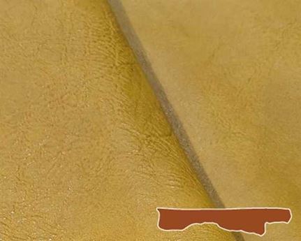HALF BELLY VEG LEATHER INVECCHIATO MUSTARD COLOUR 1.2/1.4MM FROM TUSCANY ITALIAN