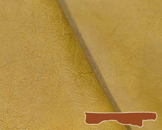 HALF BELLY VEG LEATHER INVECCHIATO MUSTARD COLOUR 1.2/1.4MM FROM TUSCANY ITALIAN