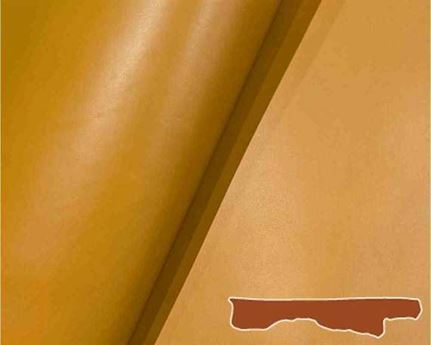 HALF BELLY VEG LEATHER PONTE PUMPKIN COLOUR 1.8/2.0MM FROM TUSCANY ITALIAN