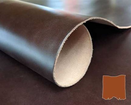 VEG TANNED LEATHER DOUBLE BUTT ITALIAN BROWN ROUGH BACK 1.7MM (SQ MT)