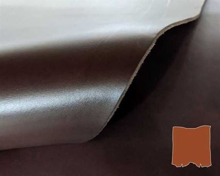 VEG TANNED DOUBLE BUTT CHESTNUT 3.4/3.6MM LEATHER FROM TUSCANY ITALY.