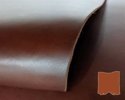VEG TANNED DOUBLE BUTT COGNAC 3.4/3.6MM LEATHER FROM TUSCANY ITALY.
