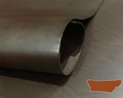 COW DOUBLE SHOULDER BAGALINO VEG RE-TAN FULL GRAIN 1.6/1.7MM DARK BROWN