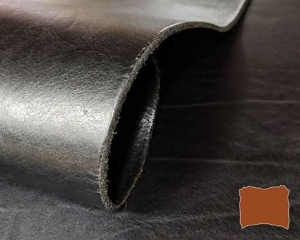 VEG TANNED DOUBLE SHOULDER BLACK HEAVY MILLED 3.6/3.8MM LEATHER FROM TUSCANY ITALY.