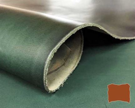 VEG TANNED DOUBLE SHOULDER GREEN #322 2.0MM LEATHER FROM TUSCANY ITALY.