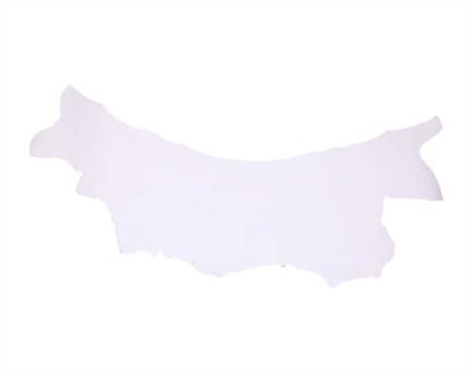 CHROME DOUBLE SHOULDER 3.0/3.5MM WHITE TANNED LEATHER.